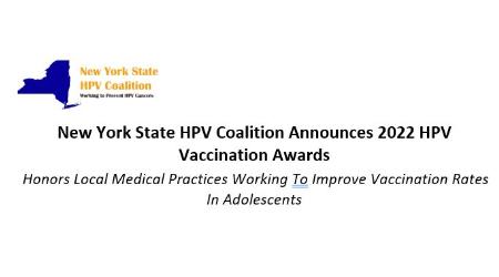 2022 NYS HPV Vaccination Awards