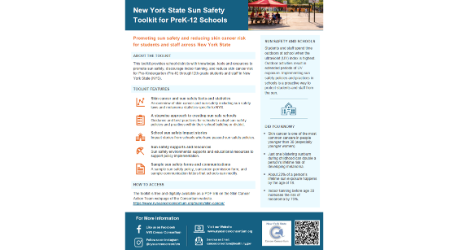 NYS Sun Safety Toolkit for PreK-12 Schools Flyer